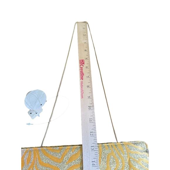 VTG Gold Sequin Clutch Handbag Purse Night Out Party Birthday Princess NWT - Picture 8 of 9
